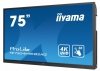 IIYAMA Monitor 75cali TE7504MIS-B2AG PureTouch-IR,IPS,24^7,4K,USB-C,7H,S.PC